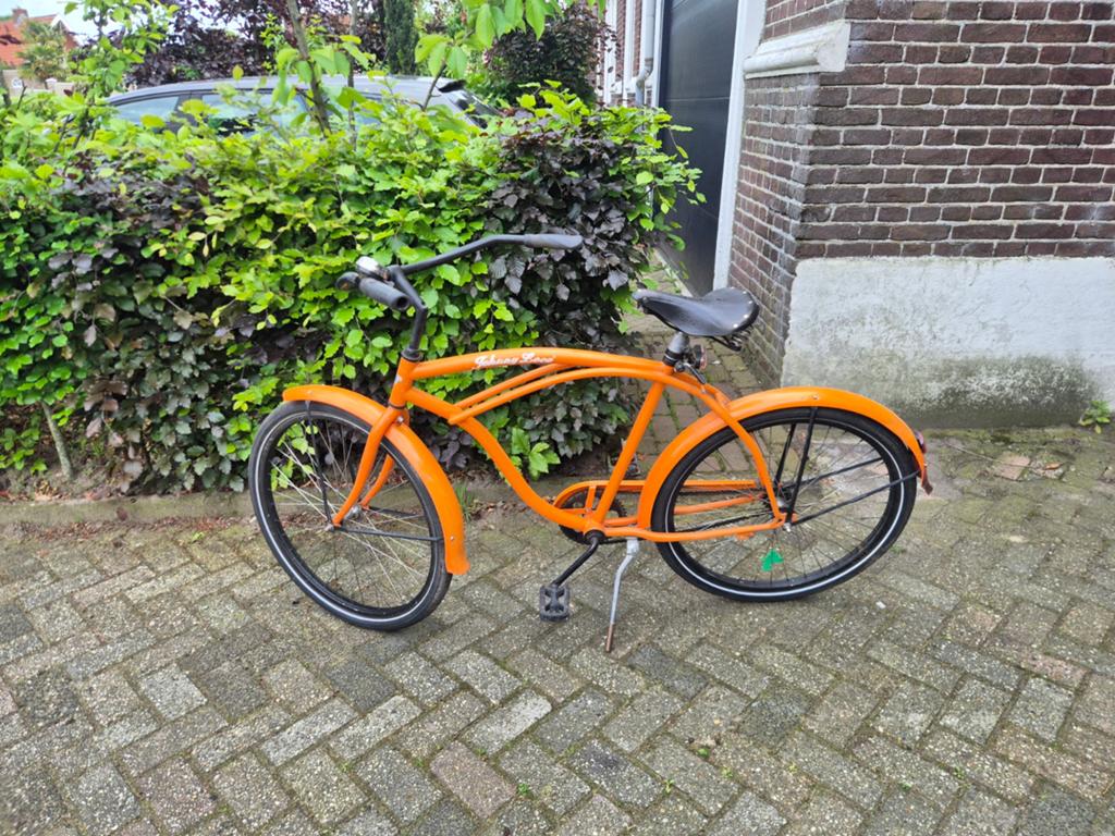 Originele Johnny Loco beachcruiser met Brooks B66 zadel, Ophalen of Verzenden, Gebruikt, Staal, Cruiser