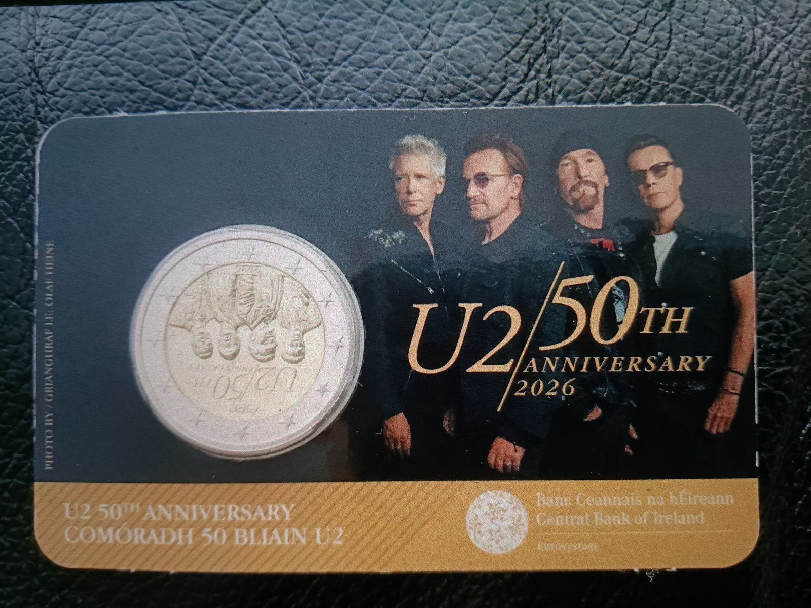 Misslag! U2 50th Anniversary 2 Euro munt 2026 Ierland, Ophalen of Verzenden, Ierland, 2 euro, Losse munt