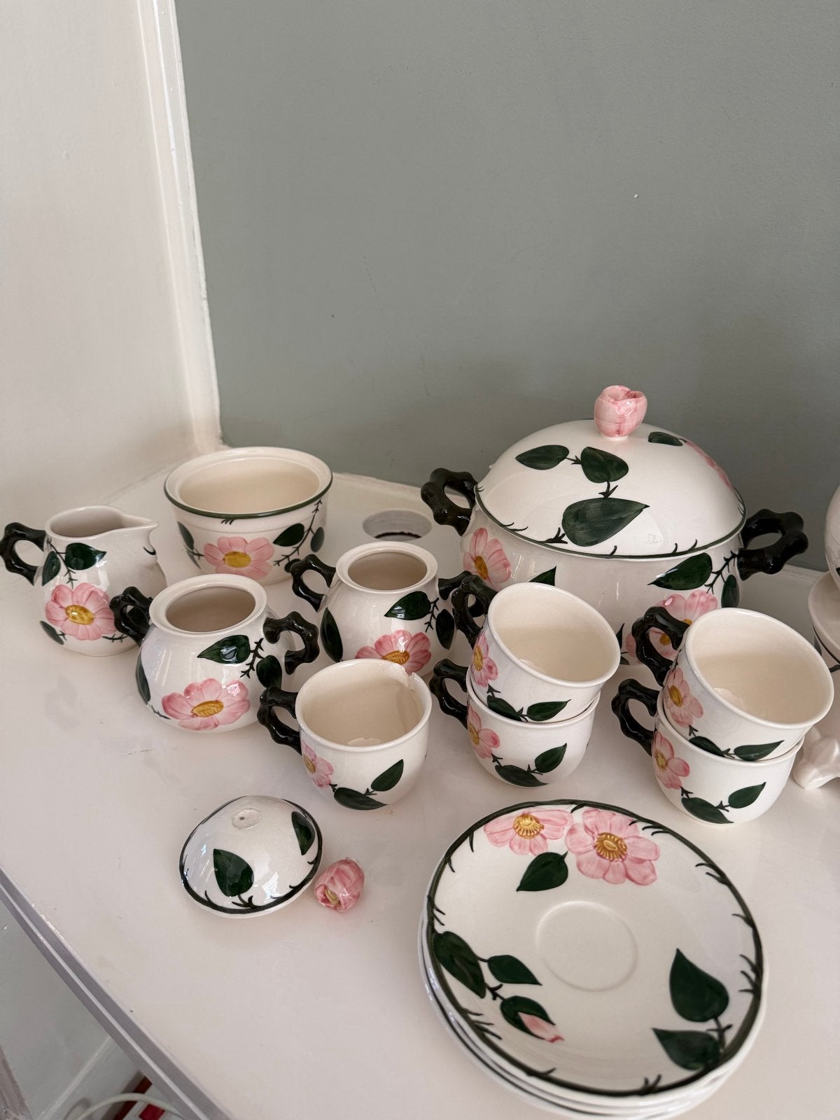 Villeroy & Boch Wild Rose servies - Vintage set, Gebruikt, Keramiek, Villeroy & Boch, Vintage