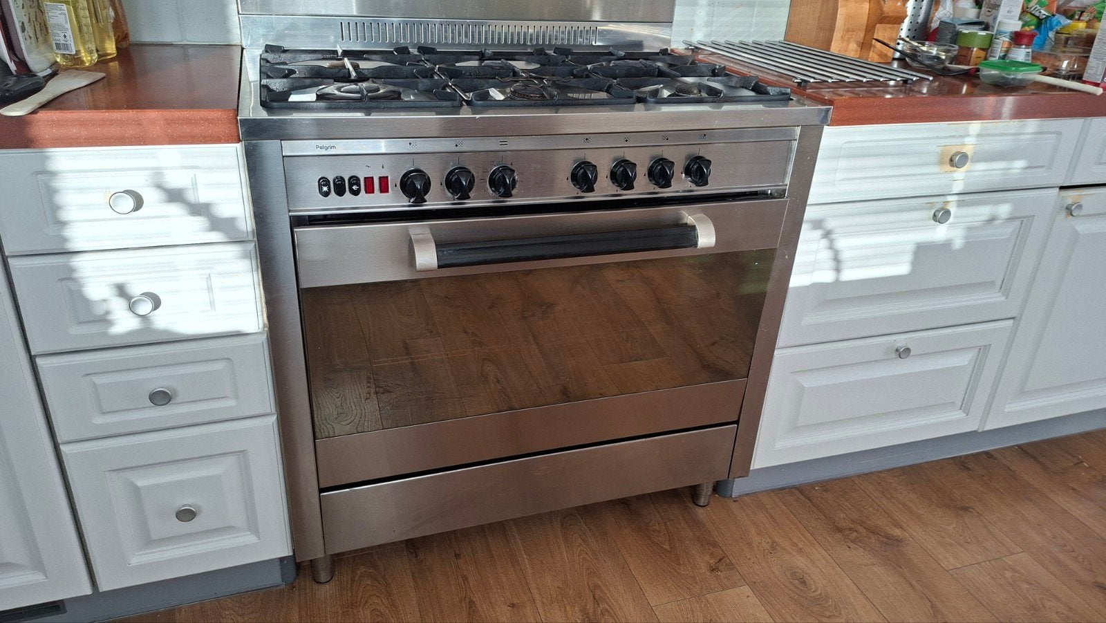 GRATIS Pelgrim gasfornuis met electrische oven, Ophalen, Gebruikt, 60 cm of meer, Gas