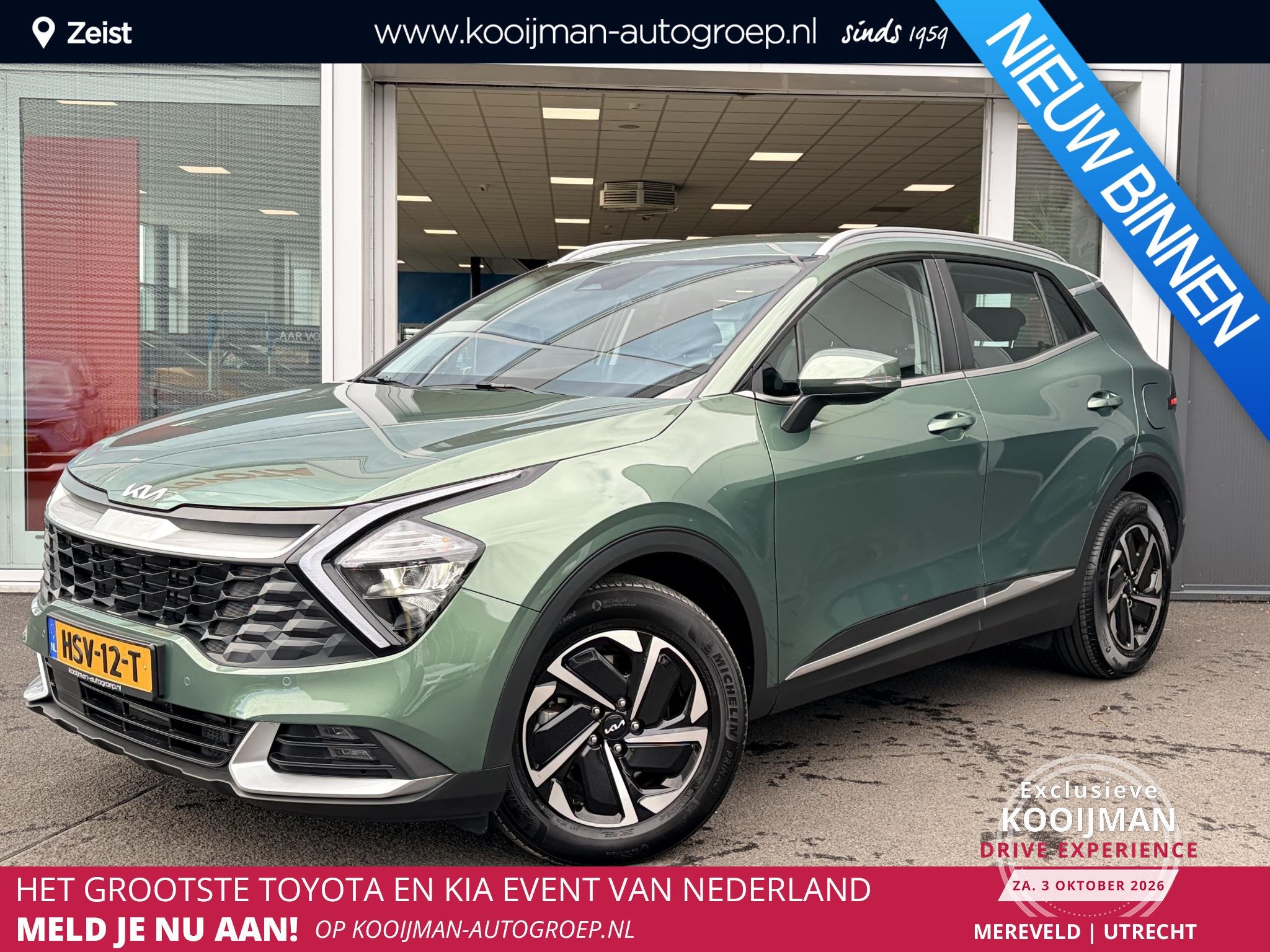 Kia Sportage 1.6 T-GDi Hybrid DynamicLine | Adaptieve Cruise, Auto's, Stof, Gebruikt, Euro 6, 4 cilinders