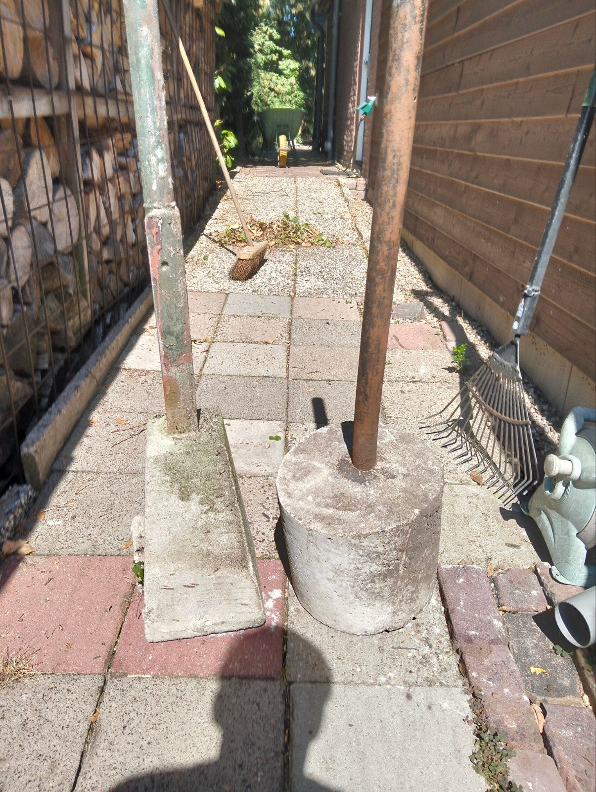 gratis betonpoeren voor parasol of droogmolen, Ophalen of Verzenden, Gebruikt, Overige soorten, Onbekend