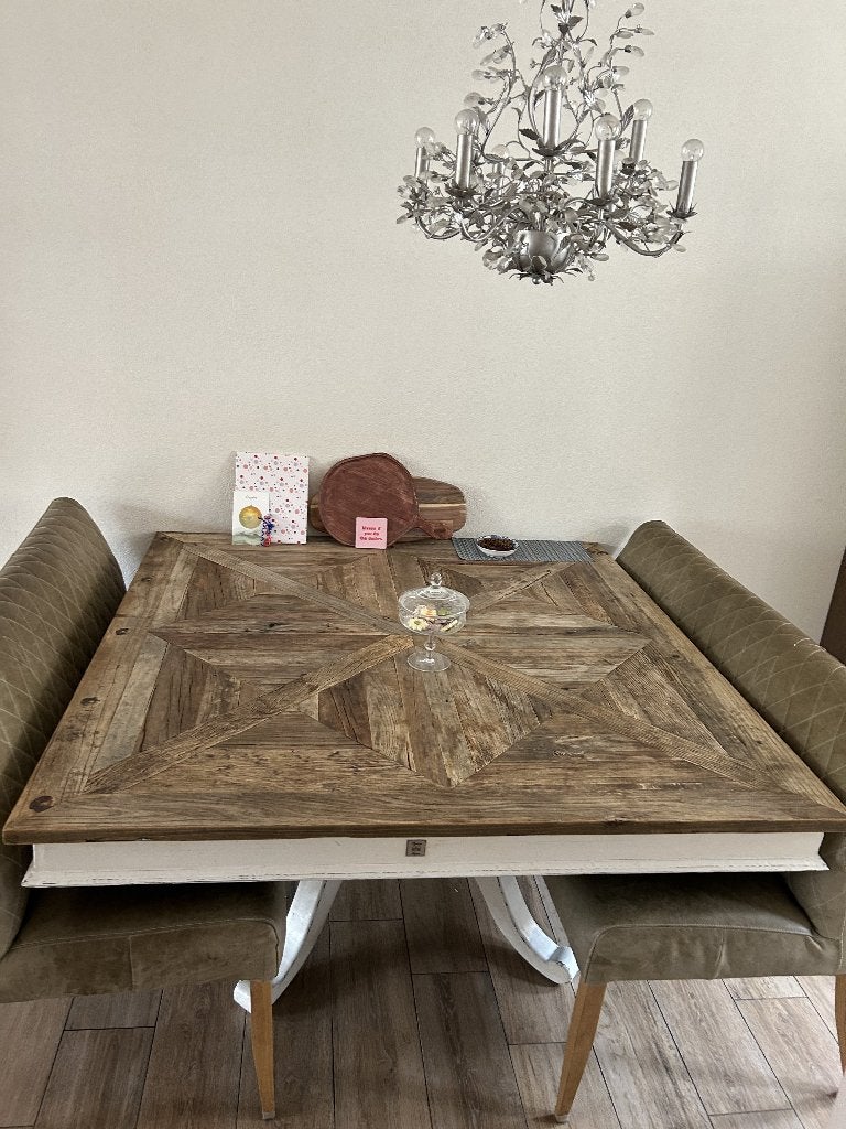 Rivièra Maison Eettafel Château Belvédère 150x150cm, Huis en Inrichting, Tafels | Eettafels, Gebruikt, 150 tot 200 cm, 150 tot 200 cm