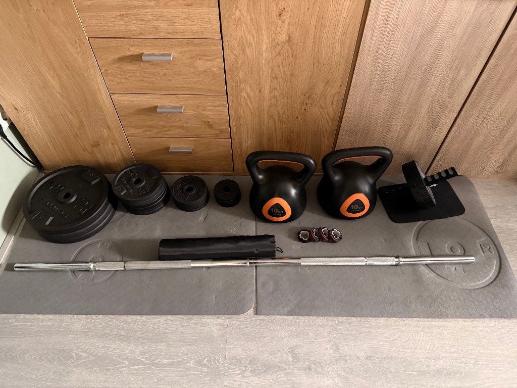 Nieuw: Halterstang 28 mm, Halterschijven 28 mm, Kettlebells, Sport en Fitness, Fitnessmaterialen, Ophalen, Nieuw, Kettlebell