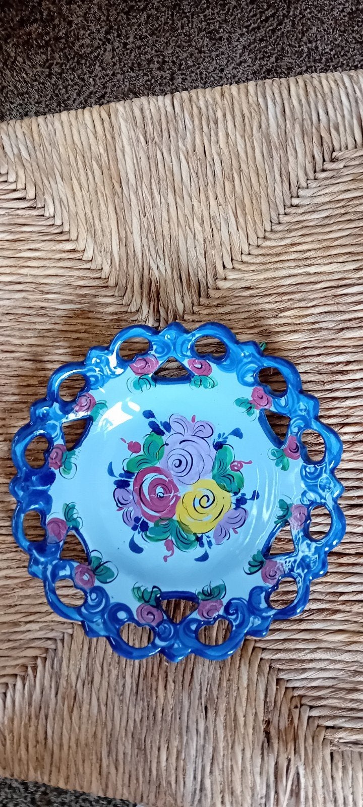 Decoratief Portugees bord - Handgeschilderd, Antiek en Kunst, Ophalen of Verzenden