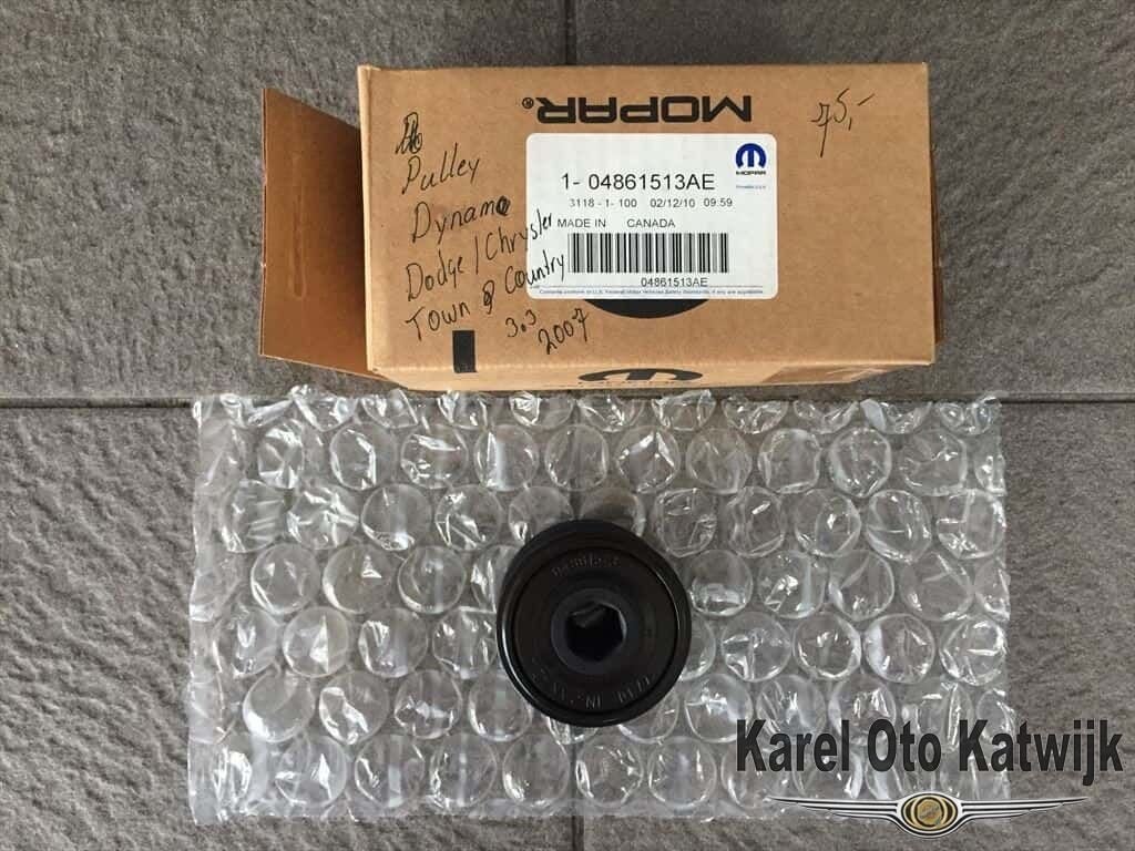 Pulley / Poelie Dynamo Chrysler town  country 3.3, -, -, Nieuw, Ophalen of Verzenden