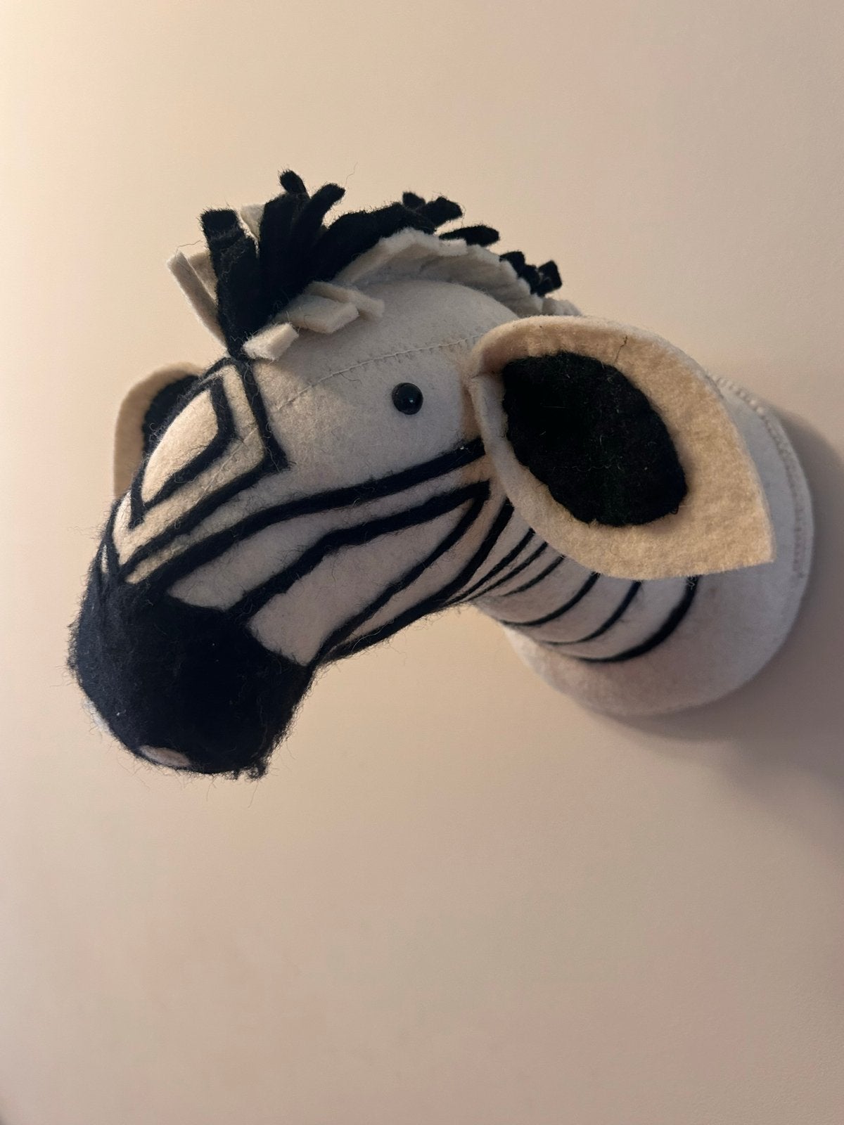 Dierenhoofd dierenkop zebra wanddecoratie, Ophalen of Verzenden, Zo goed als nieuw, Wanddecoratie