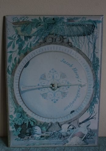 Vintage Kruidenwijzer Wanddecoratie - Jacob Hooy, Metaal, Gebruikt, Ophalen of Verzenden, Wandbord of Wandpaneel