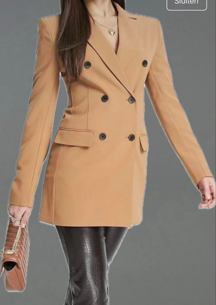 ASOS Tall Camelkleurige Blazer Maat 40, Maat 38/40 (M), Verzenden, Beige, Zo goed als nieuw