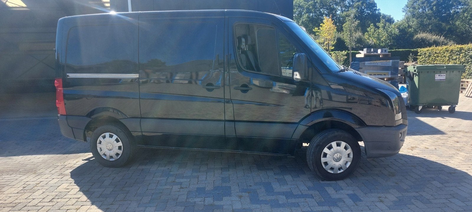volkswagen crafter zwart 2017 70000 km, Auto's, Achterwielaandrijving, Overige bekleding, Zwart, Diesel