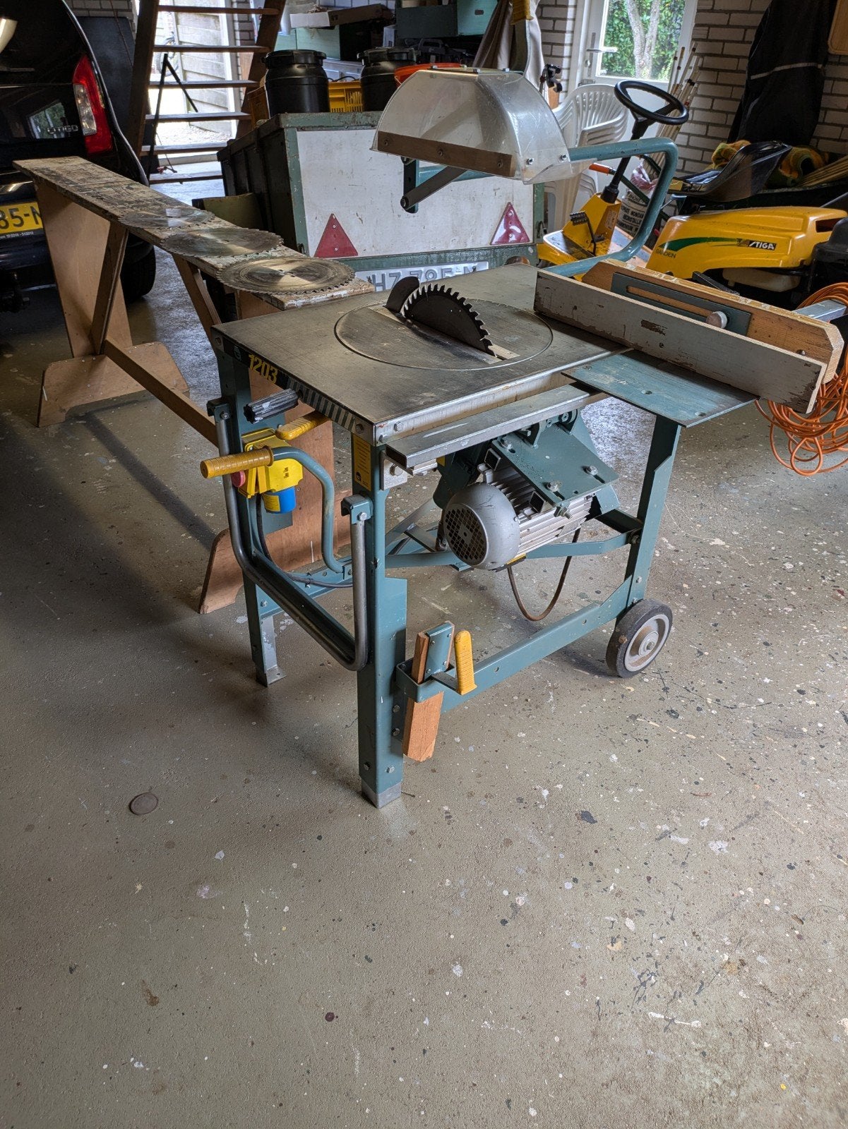 Gjerde 1203 - bouwzaag zaagtafel - 230V, Doe-het-zelf en Verbouw, Gereedschap | Zaagmachines, Ophalen, Cirkelzaag, 70 mm of meer