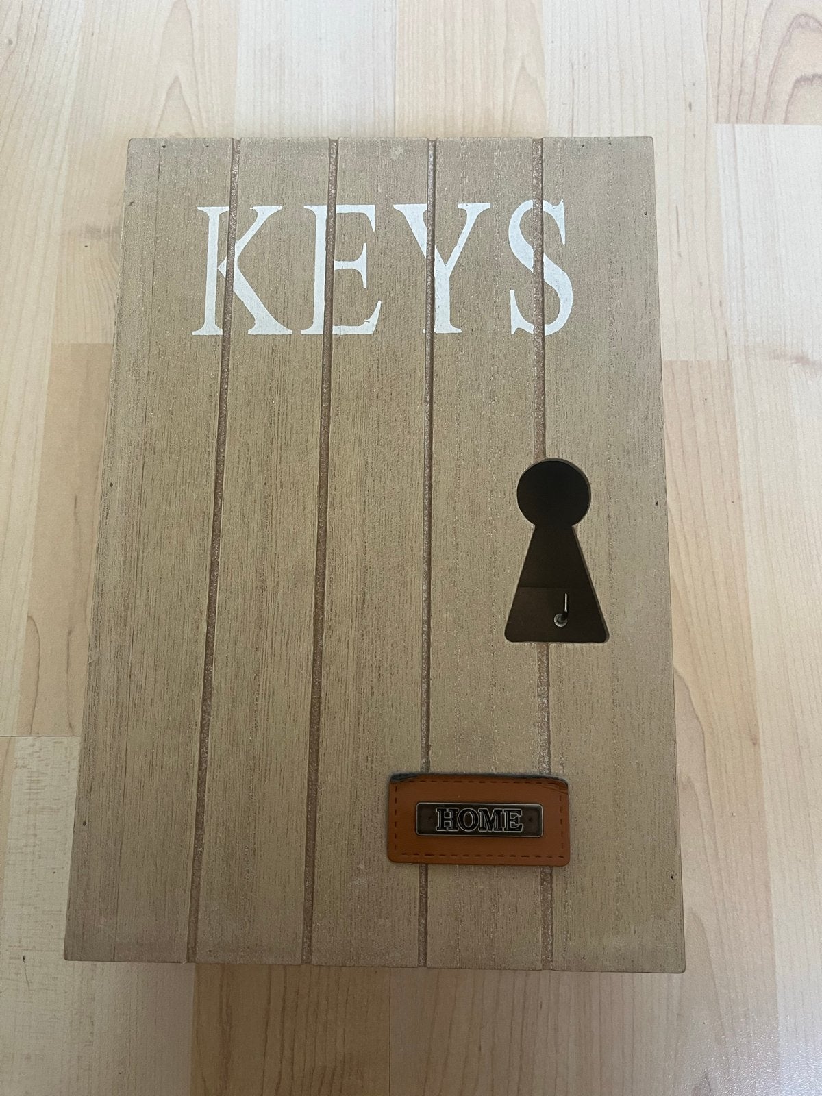 Houten sleutelkastje met 'KEYS' opdruk, Hout, Gebruikt, Ophalen of Verzenden, Landelijk