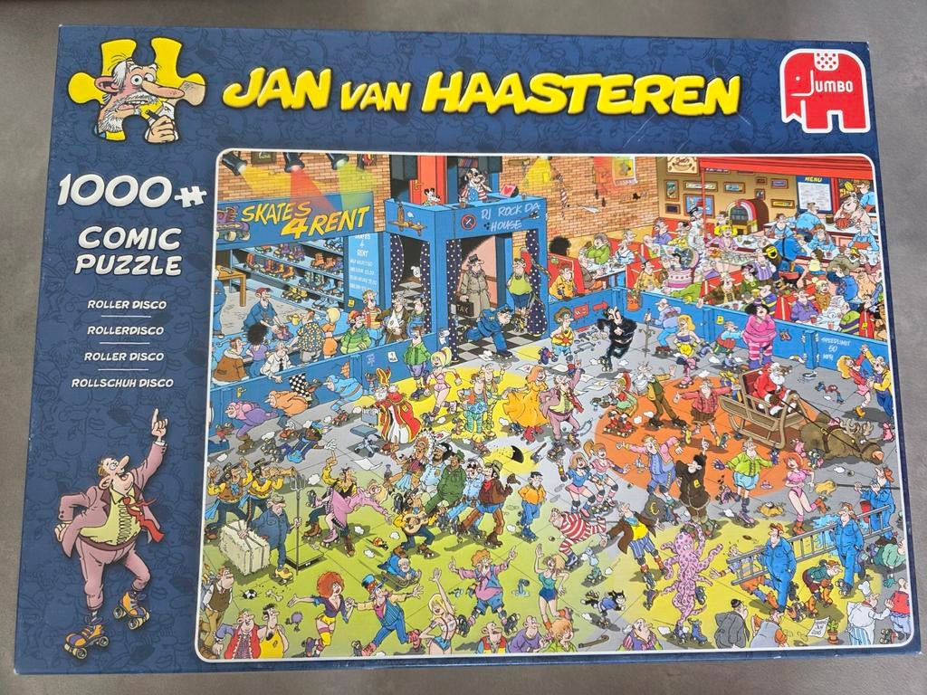 Jan van Haasteren Roller Disco 1000 stukjes puzzel, Ophalen of Verzenden, 500 t/m 1500 stukjes, Gebruikt, Legpuzzel