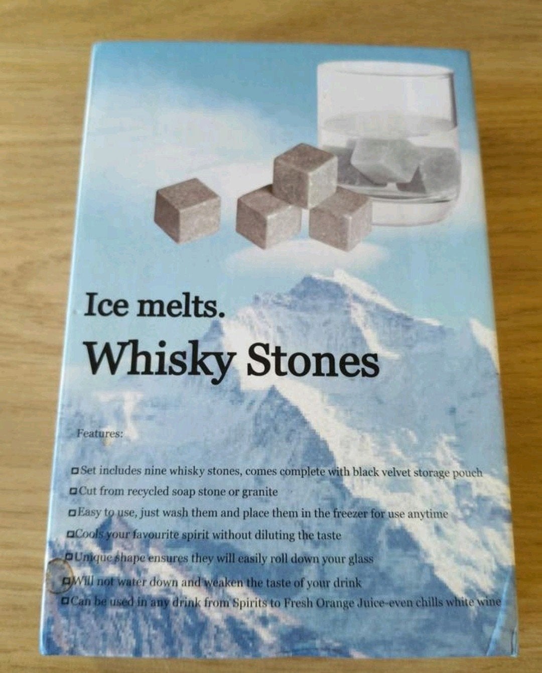 Whisky Stones - Herbruikbare ijsblokjes van graniet, Huis en Inrichting, Overige typen, Nieuw, Ophalen of Verzenden, Steen/keramiek