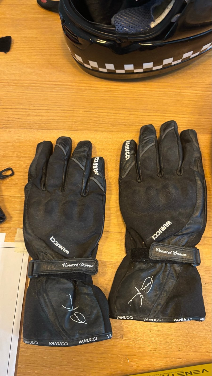 Dames Leren Motorhandschoenen - Vanucci Donna - Maat S, Ophalen of Verzenden, Tweedehands, Dames, Handschoenen