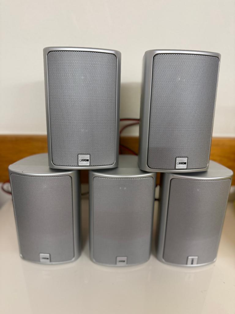 Canton Plus X Satelliet Speakers (5 stuks), Audio, Tv en Foto, Luidsprekers, Gebruikt, 60 tot 120 watt, Surroundset zonder subwoofer