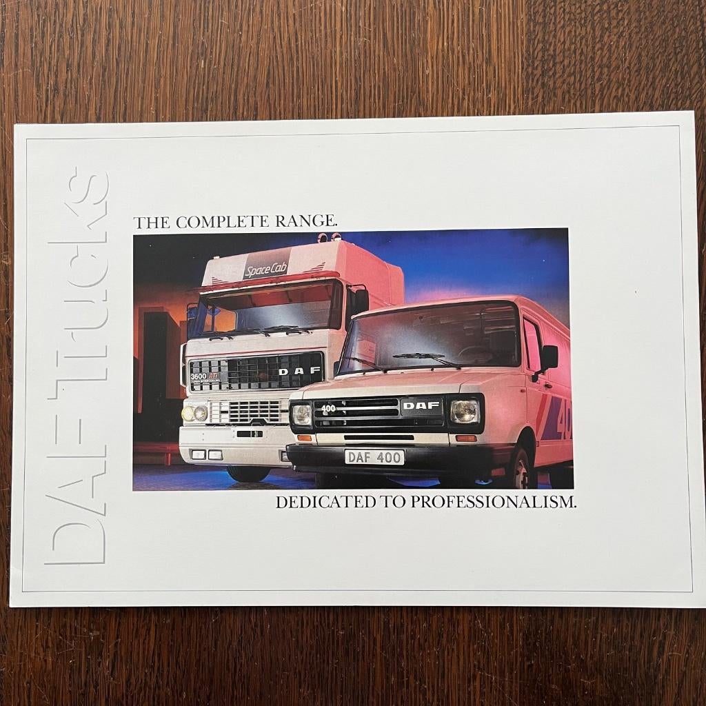 Brochure DAF Trucks (Engels), 1986, Ophalen of Verzenden, Nieuw, Overige merken