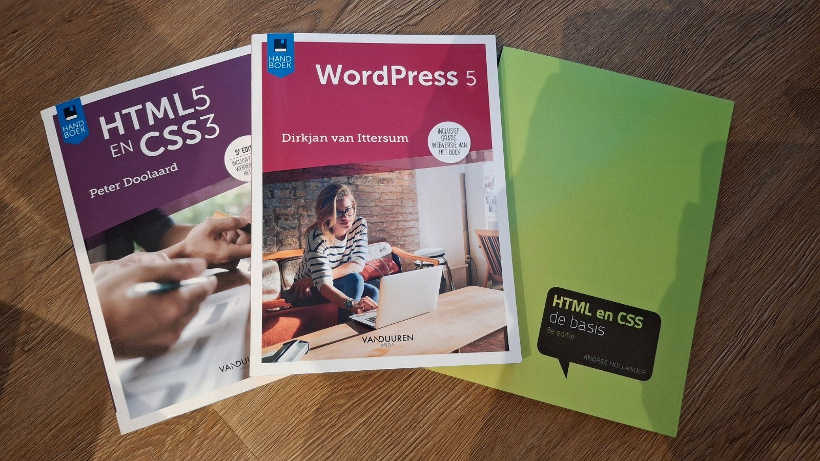 HTML5, CSS3 en WordPress 5 boekenpakket, Boeken, Ophalen of Verzenden, Zo goed als nieuw, Internet of Webdesign, Peter Doolaard, Dirkjan van Ittersum, Andrey Hollander