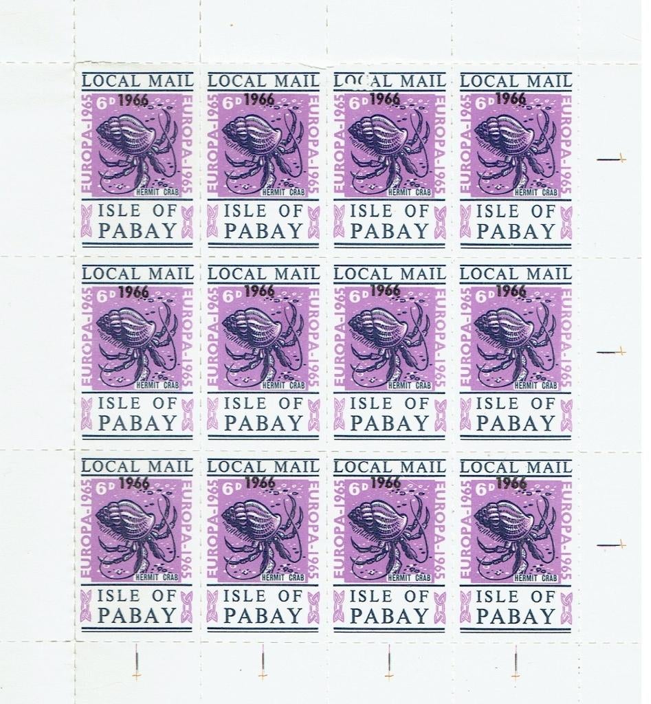 Isle Of Pabay 1965 Sheet Heremietkreeft, Verzenden, Postfris, Dier of Natuur