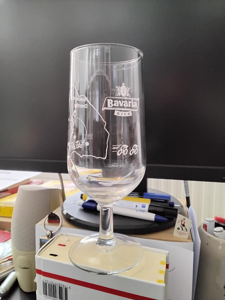 Bavaria bier glas ronde van drenthe, Ophalen of Verzenden, Nieuw, Glas of Glazen, Bavaria