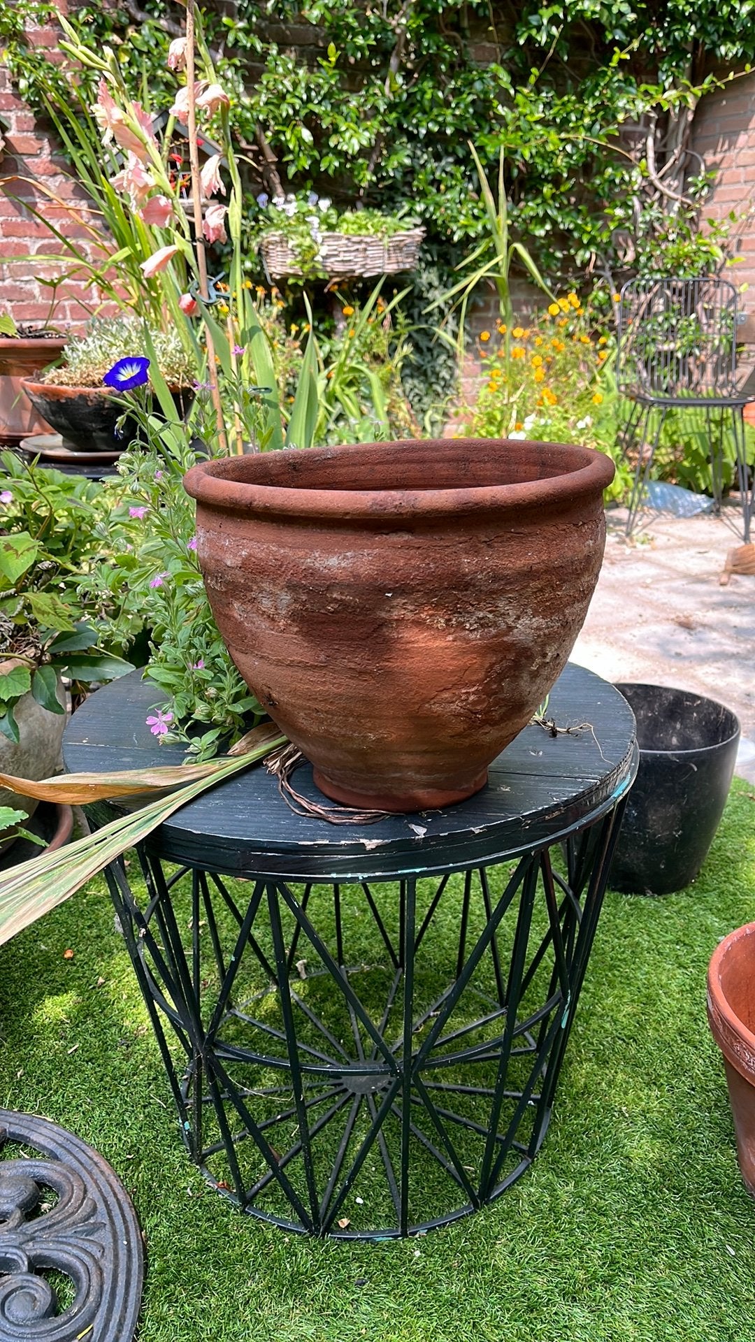 Terracotta pot 29x24, Tuin en Terras, Bloembakken en Plantenbakken, Ophalen, Steen, Gebruikt, Minder dan 30 cm