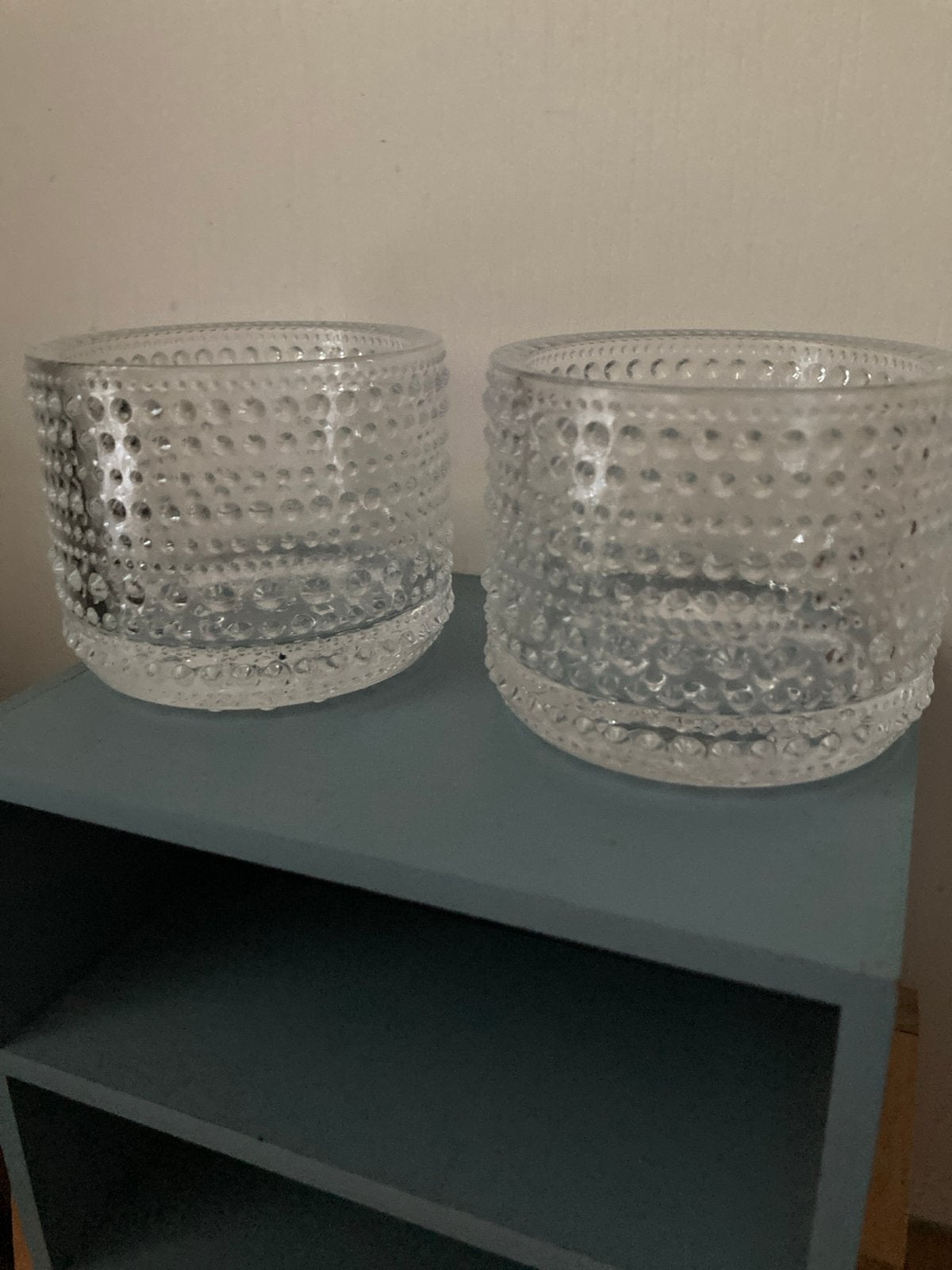 Iittala Kastehelmi waxinelichthouder - set van 2, Antiek en Kunst, Ophalen of Verzenden, Kandelaar, Glas