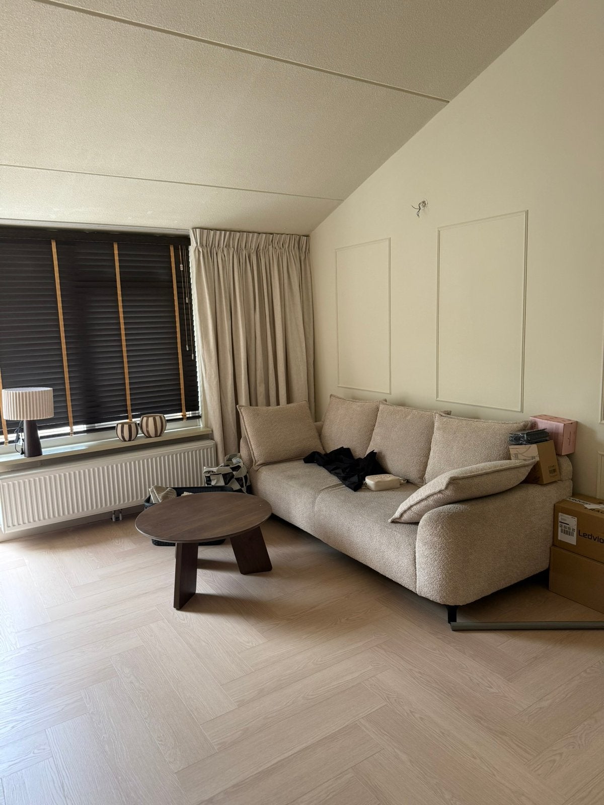 Bouclé bank Leen Bakker, Huis en Inrichting, Ophalen, Gebruikt, Stof