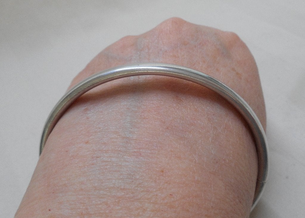 Zilveren vintage slavenarmband nr.1675, Sieraden, Tassen en Uiterlijk, Verzenden, Zo goed als nieuw, Zilver, Zilver