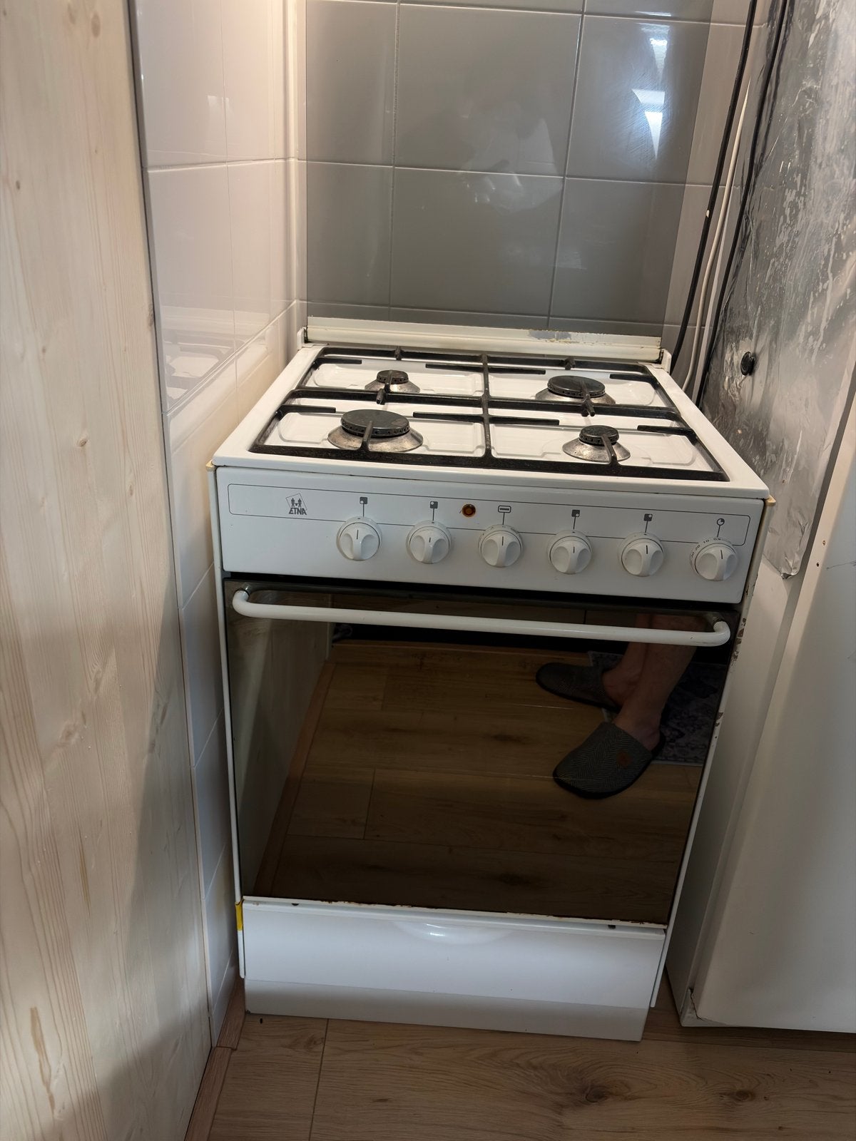 Etna gasfornuis met oven, Ophalen, Gebruikt, 4 kookzones, Gas