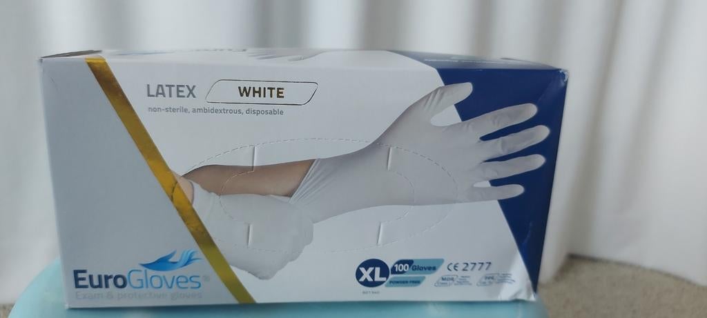 EuroGloves, latex handschoenen, poedervrij, XL, NIEUW, Ophalen of Verzenden, Nieuw