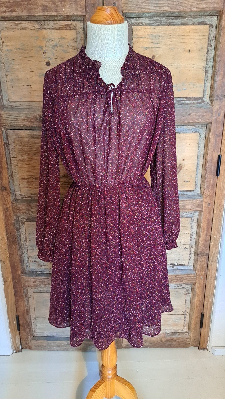 jurk paul & joe sister 38 bordeau rood, Kleding | Dames, Maat 38/40 (M), Paul & joe, Meerkleurig, Ophalen of Verzenden