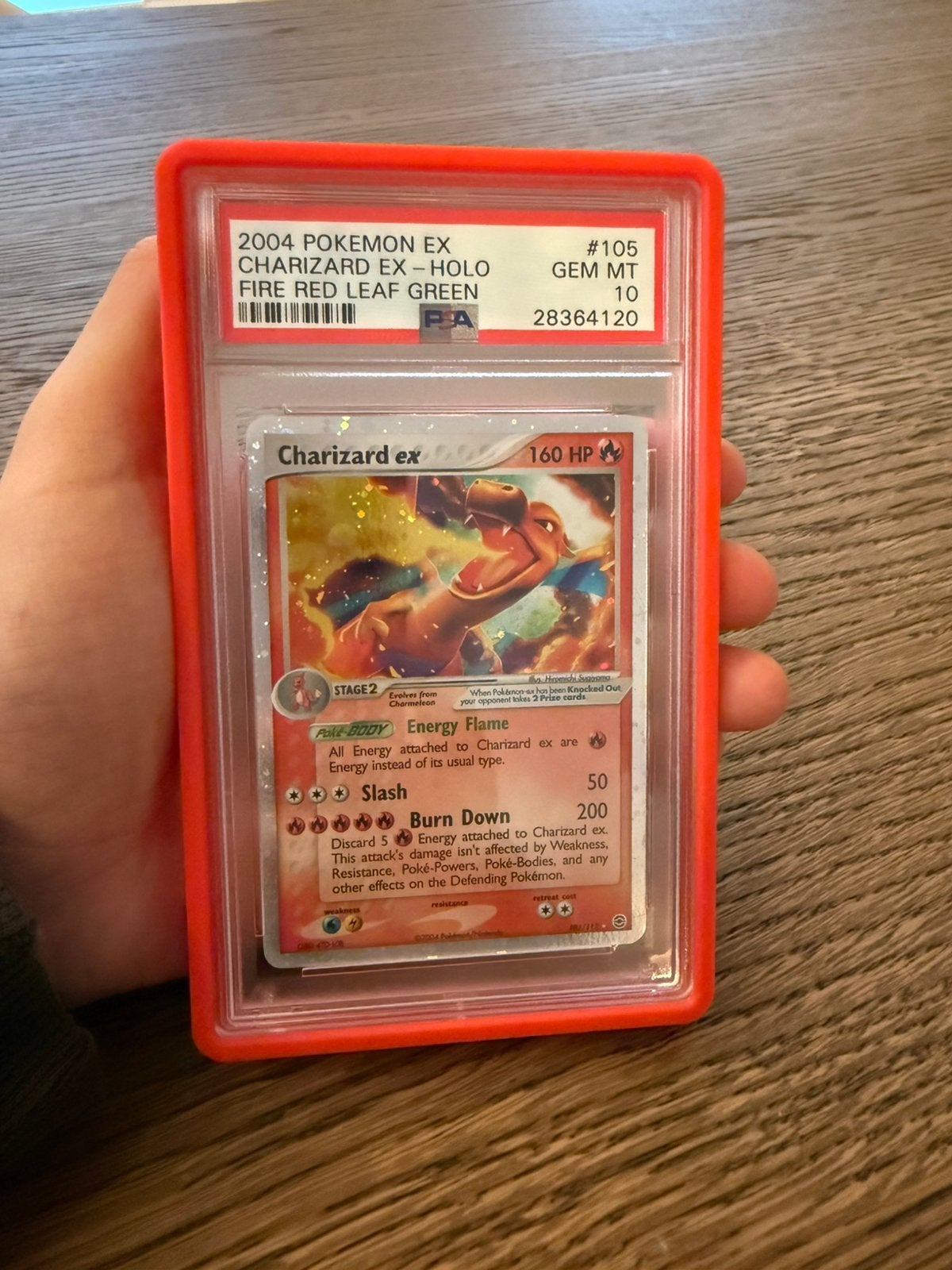 PSA 10 Charizard ex (FL 105) EX FireRed & LeafGreen, Ophalen of Verzenden, Zo goed als nieuw