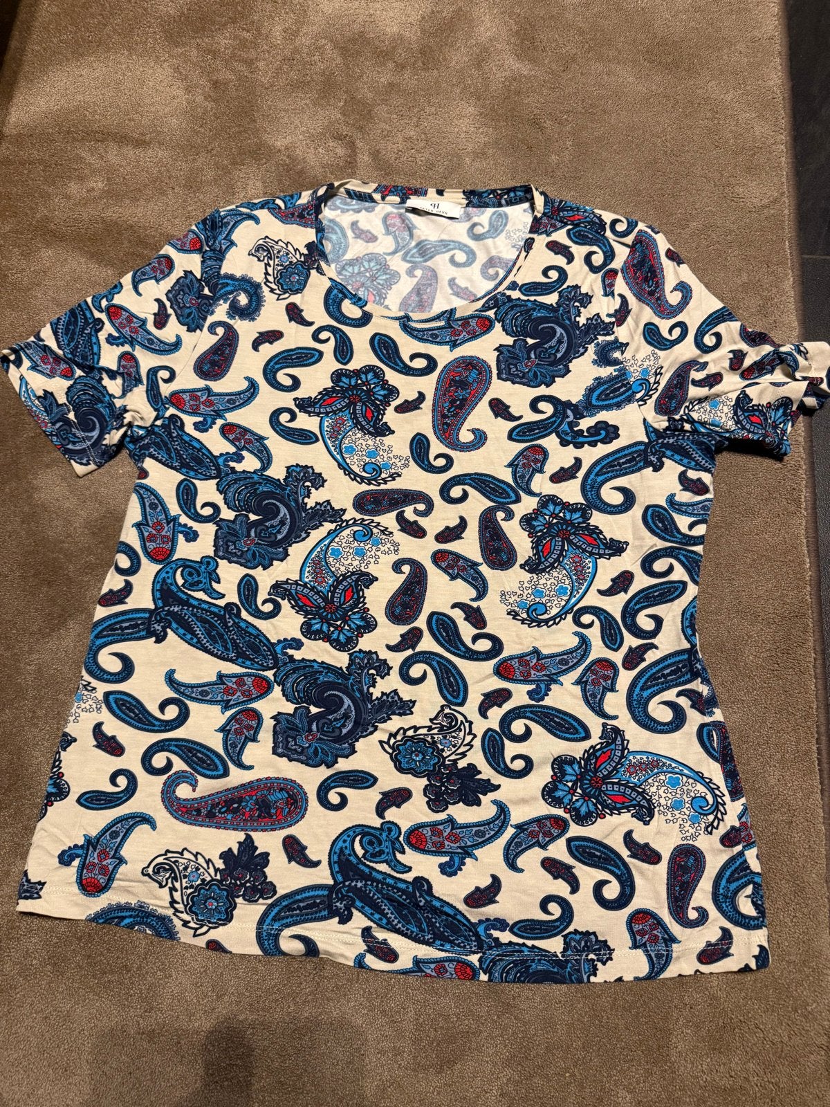 Peter Hahn T-shirt met Paisley print, Maat 38/40 (M), Meerkleurig, Ophalen of Verzenden, Zo goed als nieuw