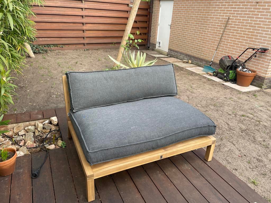1 set Palletkussens antracietgrijs Karwei, Tuin en Terras, Tuinsets en Loungesets, Ophalen of Verzenden, Gebruikt, Overige materialen