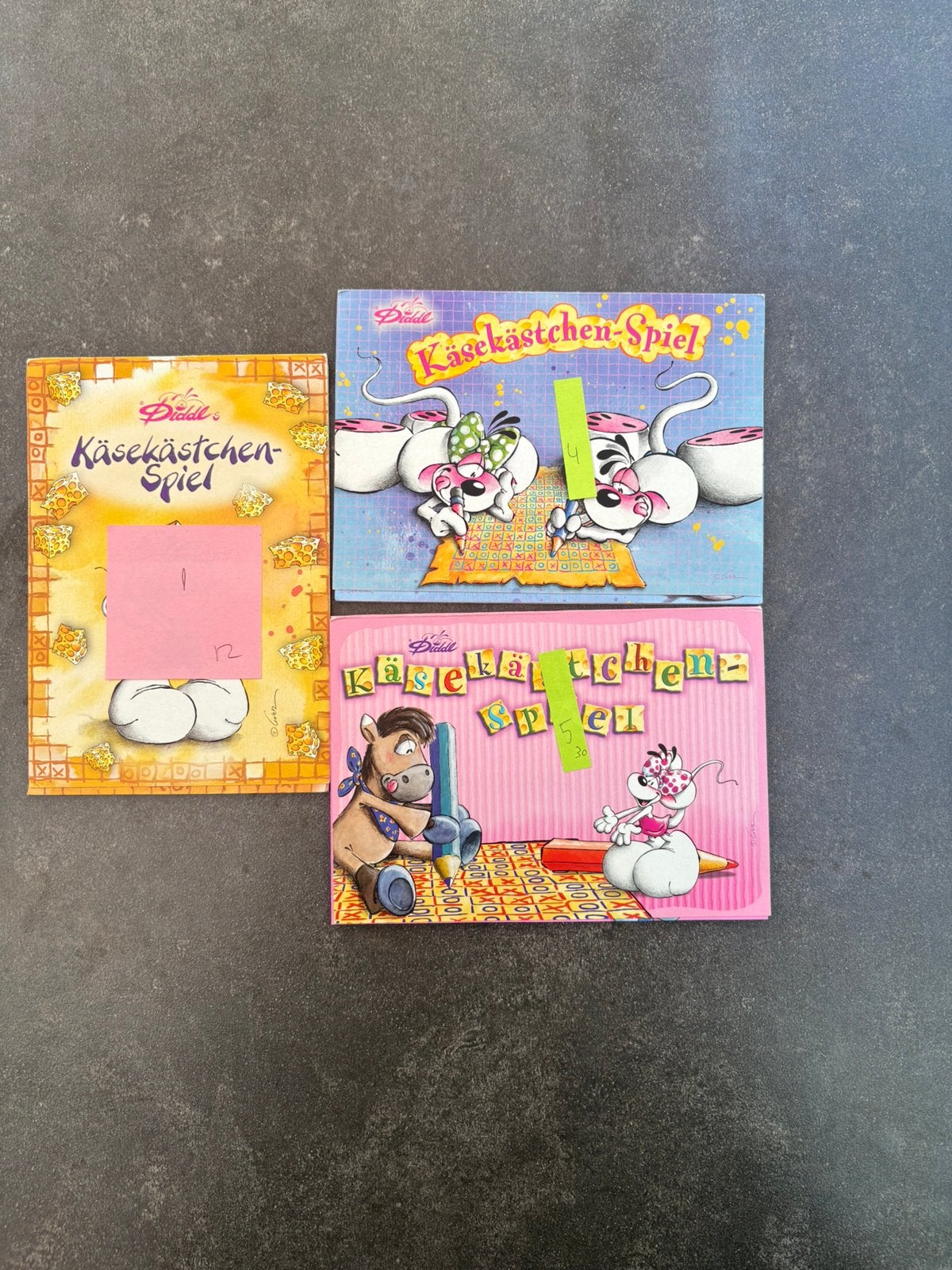 Diddl Käsekästchen Spiel / OXO / Kamertje verhuur-blokken, Verzamelen, Diddl, Zo goed als nieuw, Papier, Kaart of Schrift, Ophalen of Verzenden