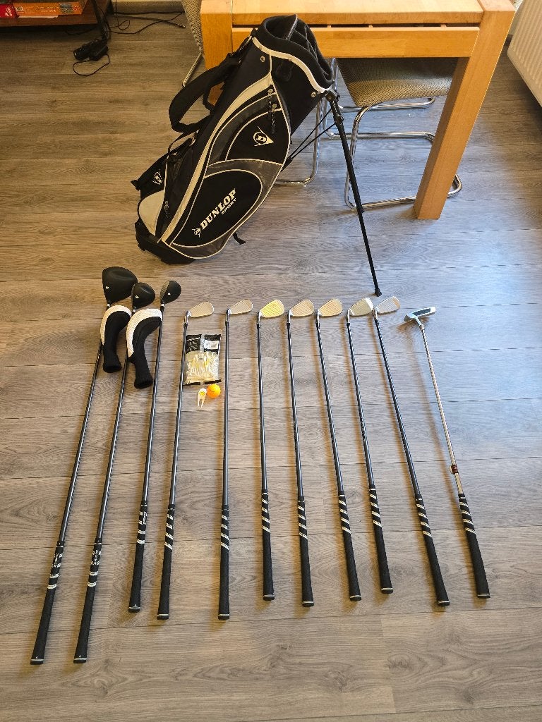 Complete Dunlop Tour Black golfset rechts graphite + tas, Ophalen, Zo goed als nieuw, Set, Overige merken