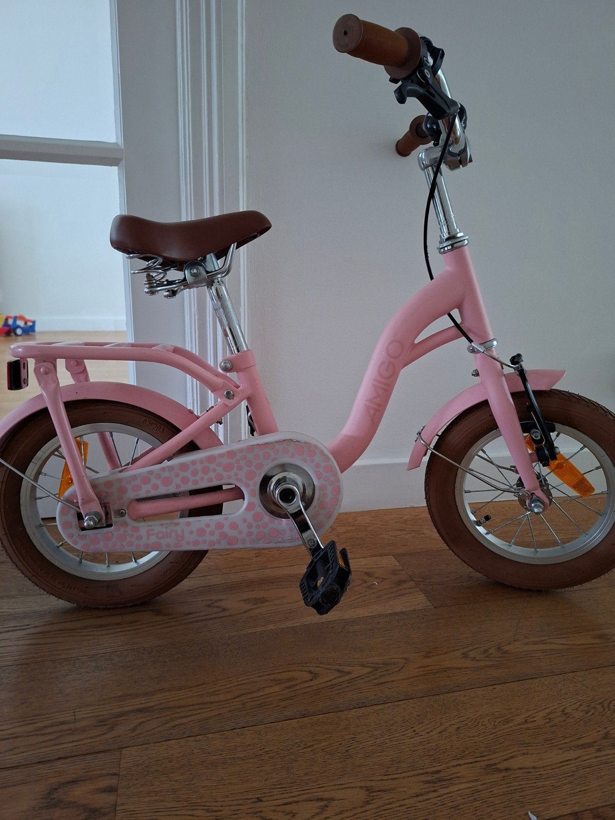 Roze kinderfiets 12 inch met terugtraprem - Amigo Fairy, Fietsen en Brommers, Fietsen | Kinderfietsjes, Ophalen of Verzenden