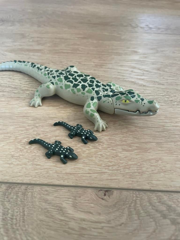 Playmobil Krokodillen Familie - Grote Krokodil met 2 Kleintj, Ophalen of Verzenden, Gebruikt, Los playmobil