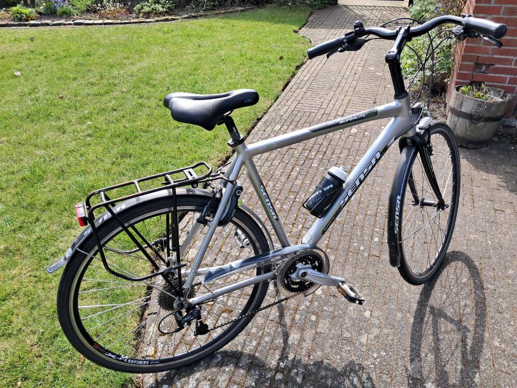 Sportieve herenfiets Sensa lite, Fietsen en Brommers, Fietsen | Heren | Herenfietsen, Gebruikt, Velgrem, Versnellingen, 49 tot 53 cm