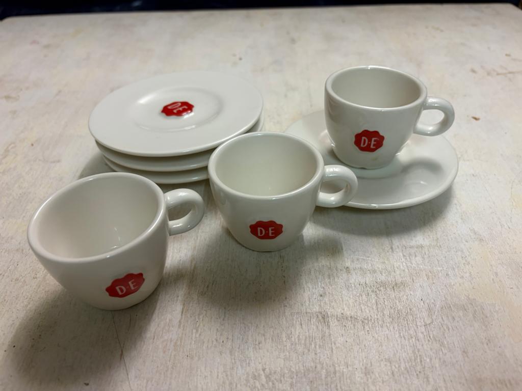 DE Espresso Kopjes en Schotels - Set van 3, Ophalen