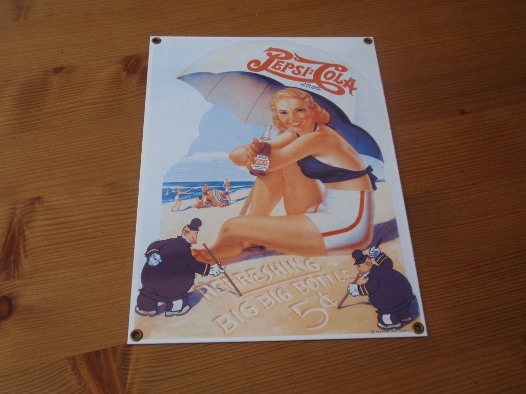 pepsi cola bord, Verzamelen, Ophalen of Verzenden, Zo goed als nieuw, Reclamebord