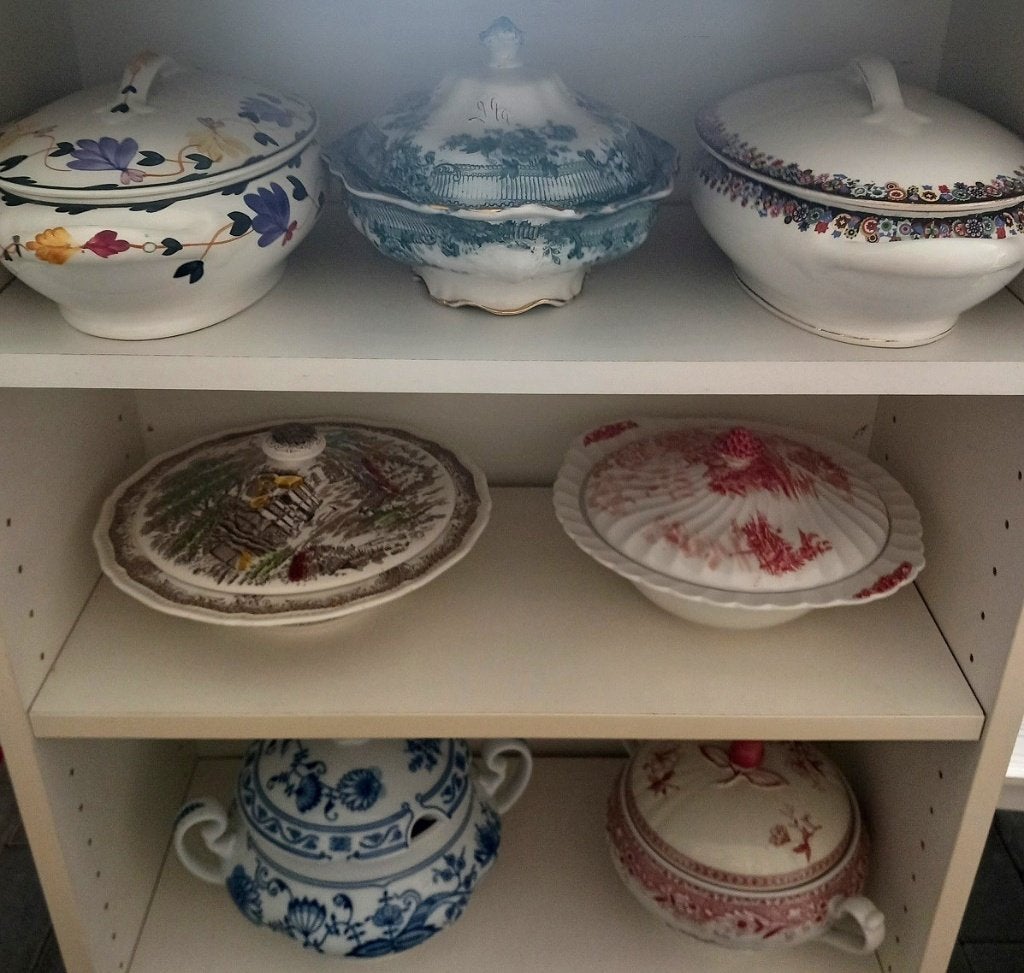 dekschalen soepterrines engels, seltmann, hutschen, Leander, Ophalen of Verzenden, Overige stijlen, Porselein, Schaal of Schalen
