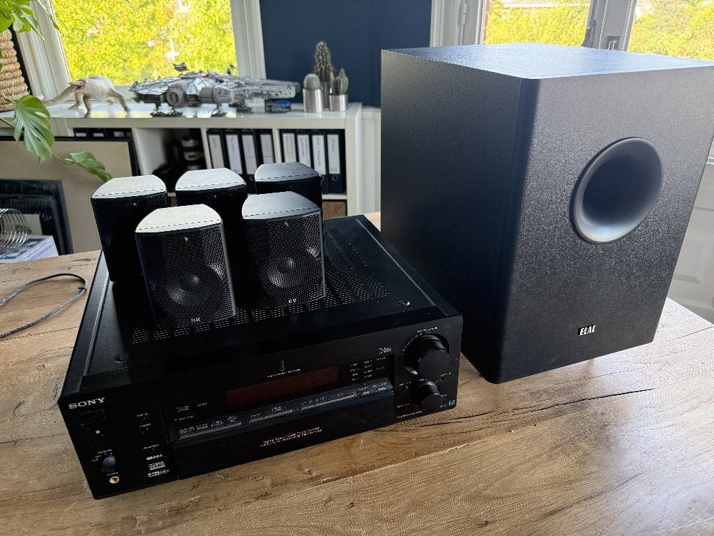Sony STR DRB-1080 versterker + ELAC 5.1 Cinema luisprekers, Audio, Tv en Foto, Versterkers en Receivers, Gebruikt, Ophalen of Verzenden