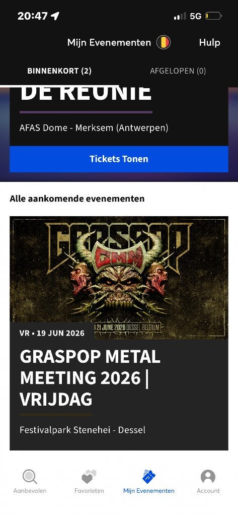 Graspop vrijdag 19 juni, Eén persoon