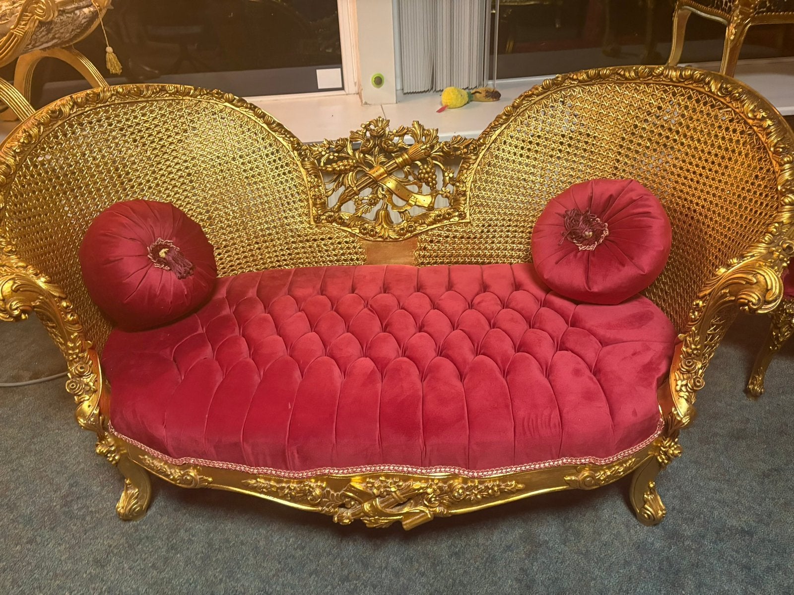 Barok bank kane vlecht model Droomvlucht, Huis en Inrichting, Banken | Bankstellen, Minder dan 75 cm, 150 tot 200 cm, Tweepersoons