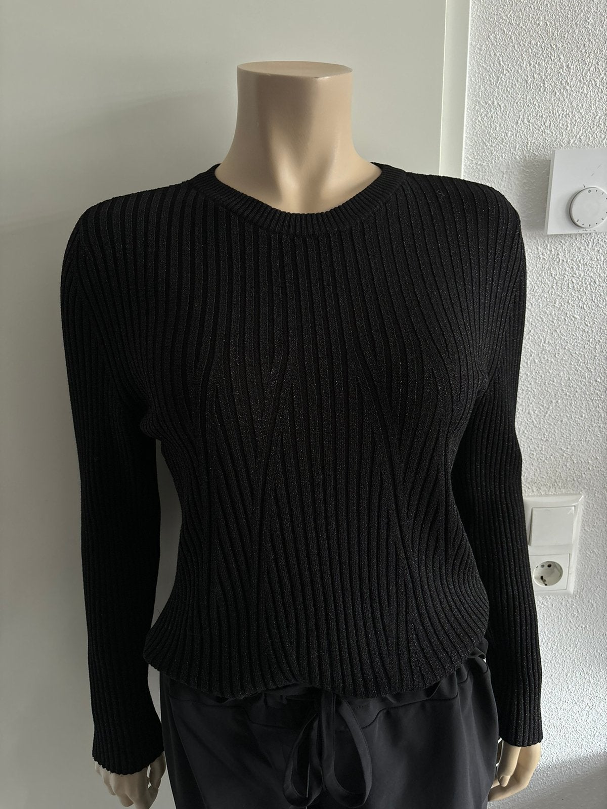 Object zwart aansluitend trui subtiel glitter maat L, Kleding | Dames, Verzenden, Zo goed als nieuw, Maat 38/40 (M), Zwart