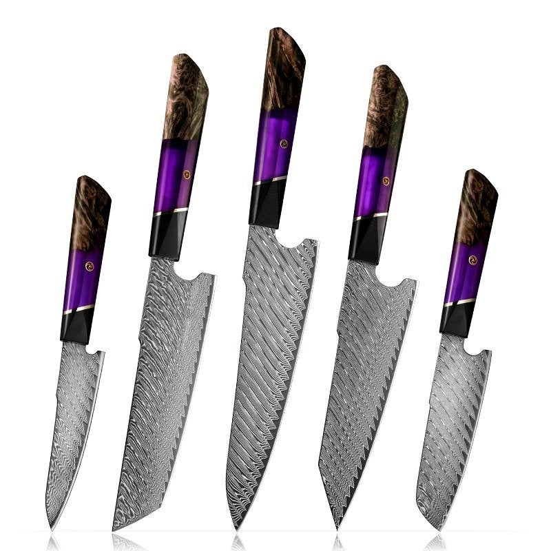Damascus Koksmessen Sets, Huis en Inrichting, Keuken | Bestek, Overige materialen, Bestekset, Overige typen, Nieuw