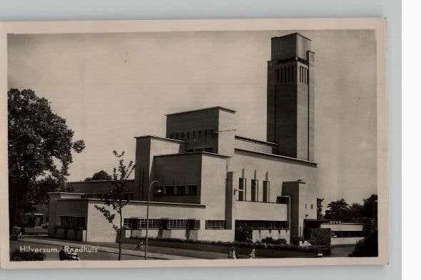 Hilversum Raadhuis  achitect Dudok jaren 50, Verzenden, 1940 tot 1960, Ongelopen, Noord-Holland