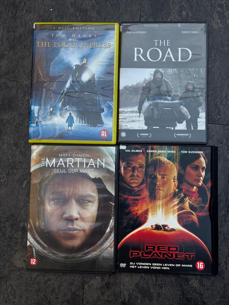 DVD-collectie: The Polar Express, The Road, The Martian, Red, Vanaf 16 jaar, Ophalen of Verzenden, Gebruikt