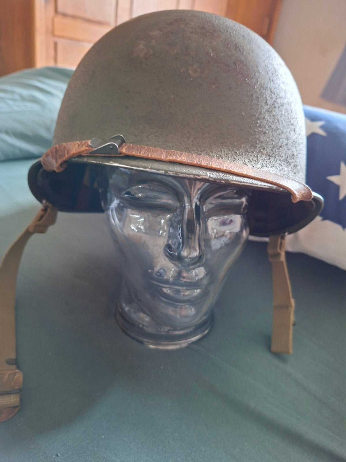 US M1 helm orgineel, Ophalen of Verzenden, Amerika, Helm of Baret